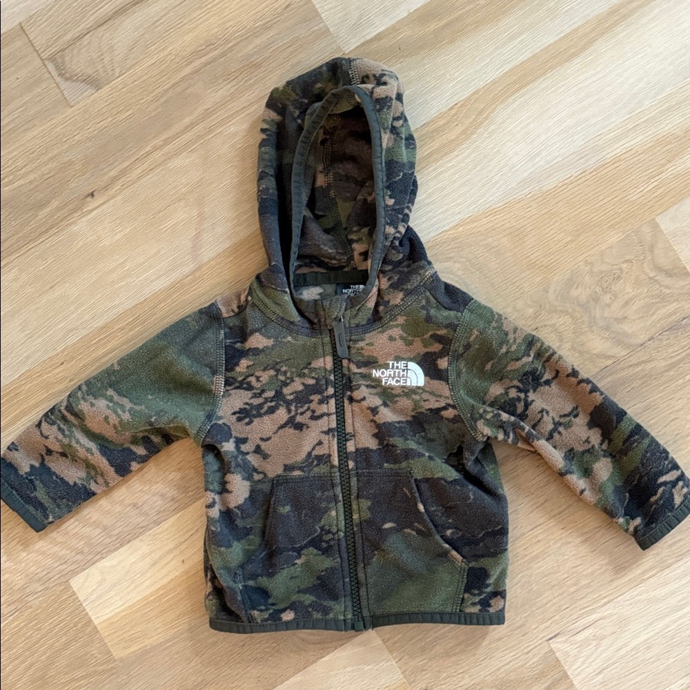 The North Face Green and Brown Camouflage Jacket